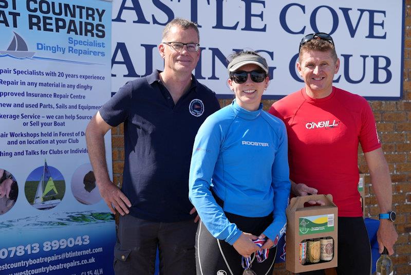 Third overall, Simon and Katie Horsfield - West Country Boat Repairs 2000 Millennium Series Round 3 at Castle Cove photo copyright Jon Emmett taken at Castle Cove Sailing Club and featuring the 2000 class