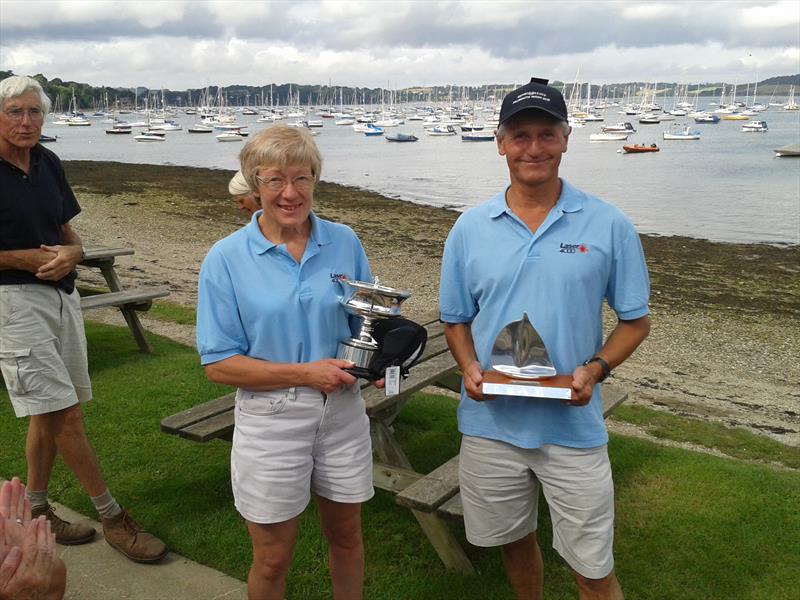 Laser 4000 nationals at Restronguet winners, John Reynolds & Fran Howell photo copyright Richard de Fleury taken at Restronguet Sailing Club and featuring the 4000 class