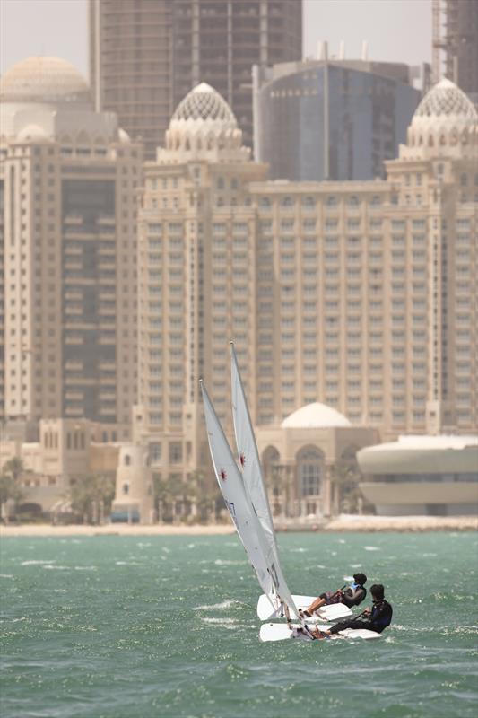 2nd GCC Beach Games 2015 day 2 photo copyright Icarus Sailing Media taken at Doha Sailing Club and featuring the ILCA 4 class