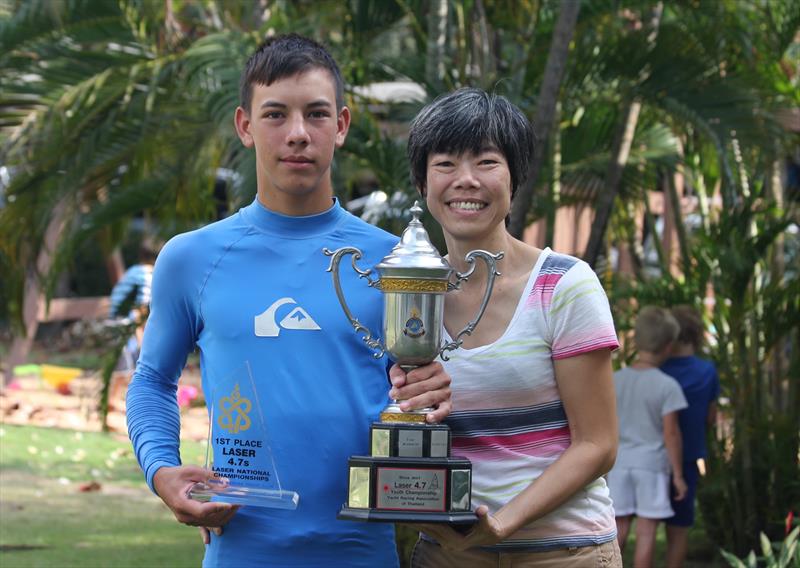 4.7 winner Alex Frefel with his mum at the Thailand Laser Nationals photo copyright Ben Montgomery taken at Royal Varuna Yacht Club and featuring the ILCA 4 class