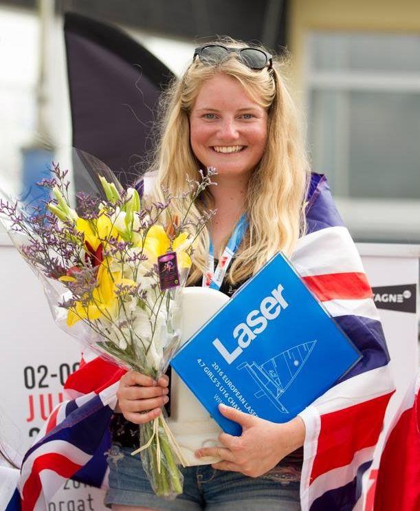 Matilda Nicholls claims the title Laser 4.7 Under 16 Girls European Champion  photo copyright Thom Touw / www.thomtouw.com taken at  and featuring the ILCA 4 class