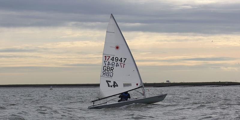 Ben Hutton-Penman finishes 3rd in the RCYC Marco Polo Pursuit Race 2017 photo copyright Tammy Fisher taken at Royal Corinthian Yacht Club, Burnham and featuring the ILCA 4 class
