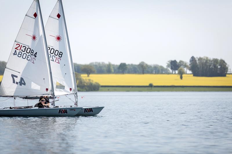 Fun in the sun at Eric Twiname Junior Championships photo copyright Nick Dempsey / RYA taken at Rutland Sailing Club and featuring the ILCA 4 class