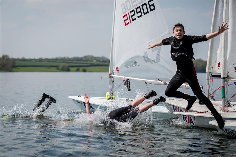 Fun in the sun at Eric Twiname Junior Championships photo copyright Nick Dempsey / RYA taken at Rutland Sailing Club and featuring the ILCA 4 class