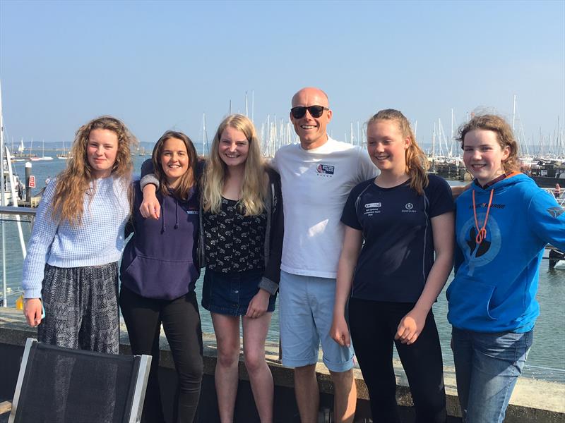 Nick Thompson with recent Laser 4.7 sailors at a Ladder event - photo © Ben Nicholls