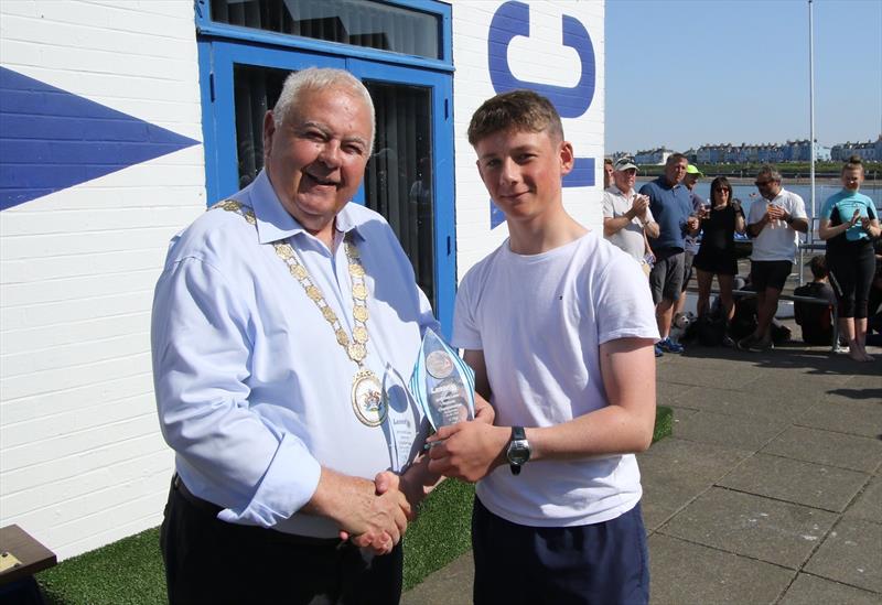 Irish Laser National Championships 2019 Prize Giving - 3rd 4.7 Conor Gorman  photo copyright Simon McIlwaine / www.wavelengthimage.com taken at Ballyholme Yacht Club and featuring the ILCA 4 class