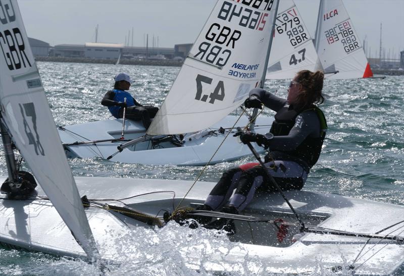 UKLA ILCA 4 Nationals at the WPNSA day 1 photo copyright Sam Pearce taken at Weymouth & Portland Sailing Academy and featuring the ILCA 4 class