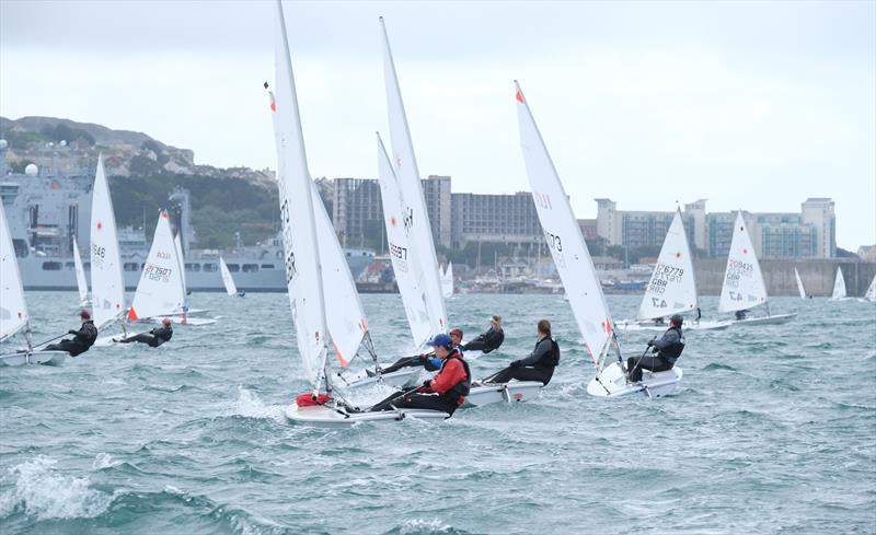 ILCA 4s in Portland Harbour photo copyright Sam Pearce taken at Weymouth & Portland Sailing Academy and featuring the ILCA 4 class