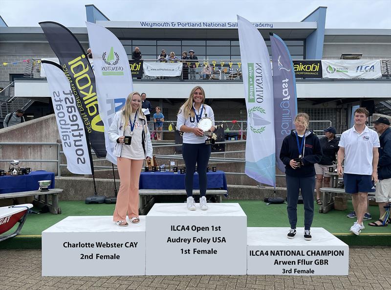 Top 3 females in the UKLA UK National Championships for ILCA 4 - photo © UKLA