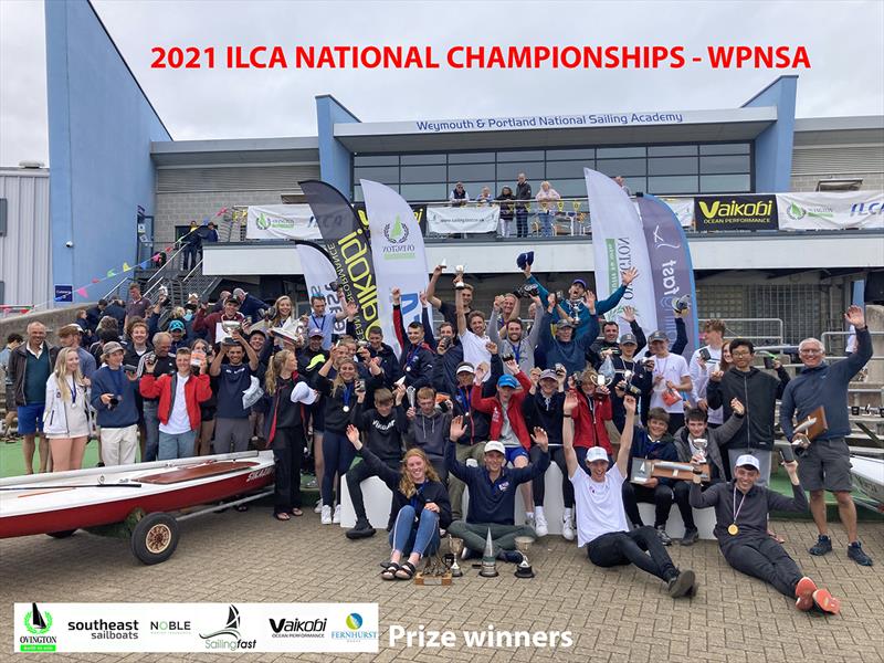Prize winners in the UKLA UK National Championships for ILCA 4 photo copyright UKLA taken at Weymouth & Portland Sailing Academy and featuring the ILCA 4 class