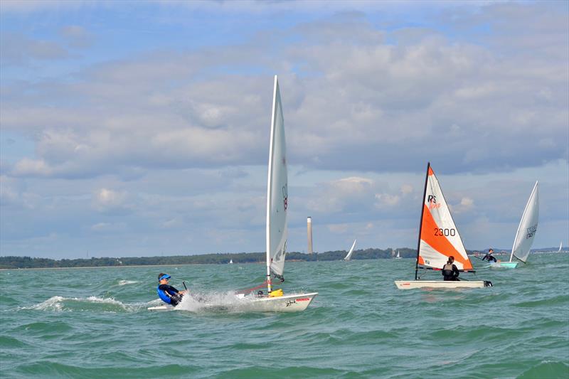 Isle of Wight Youth and Junior Championship Series at Gurnard photo copyright Jenny Preston taken at Gurnard Sailing Club and featuring the ILCA 4 class
