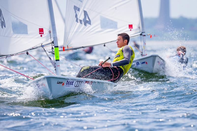 There has been no doubts about the victory of Italien Cesare Barabino in Laser 4.7 class. He wins with an impressive delta of 41 points. - photo © Sascha Klahn / Kiel Week