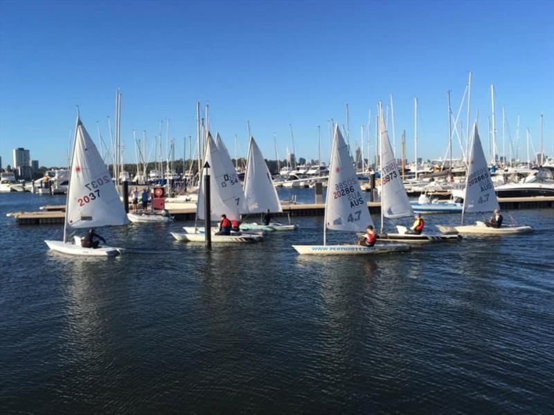 Dinghy fleet at Royal Perth Yacht Club photo copyright Royal Perth Yacht Club taken at Royal Perth Yacht Club and featuring the ILCA 4 class