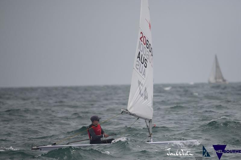 Toby Coote was third overall and therefore won the boy's title as first Australian - 2020 Australian Laser Championship photo copyright Jon West Photography taken at Sandringham Yacht Club and featuring the ILCA 4 class