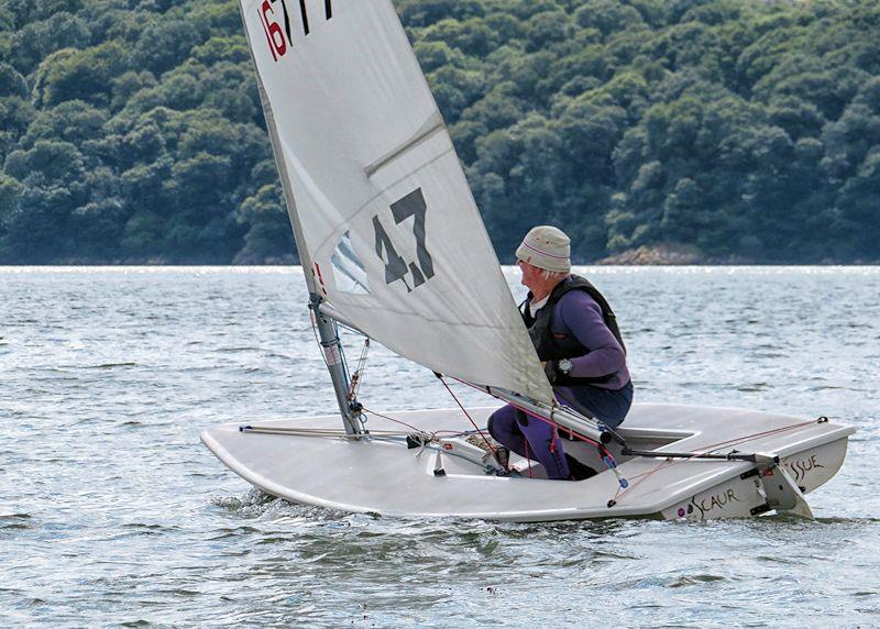 The Kippford (Scaur) master, Stewart Biggar, going well in his Laser 4.7, appropriately named `Scaur Tissue` - Kippford Week at Solway photo copyright John Sproat taken at Solway Yacht Club and featuring the ILCA 4 class