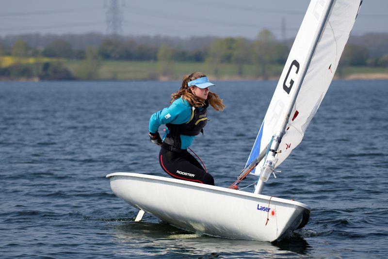 Adele Burbidge won the handicap fleet at the Gill Easter Egg event held at Grafham Water photo copyright Paul Sanwell / OPP taken at Grafham Water Sailing Club and featuring the ILCA 4 class