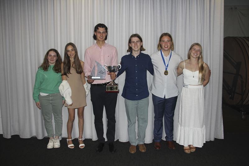 (l-r) Olivia Cameron, Lilly Fogarty, Jack Eickmeyer, James Jackson, Lachie Weber, Sophie Jackson - photo © Mornington Yacht Club