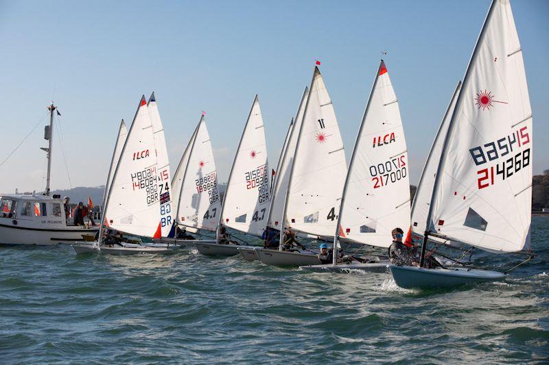 Isle of Wight Youth Championships 2022 at Brading Haven photo copyright Ben Wood taken at Brading Haven Yacht Club and featuring the ILCA 4 class