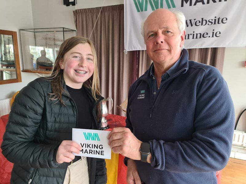 Zeta Tempany, winner ILCA 4s overall - Last day of the Viking Marine Frostbites 2022/23 photo copyright Frank Miller taken at Dun Laoghaire Motor Yacht Club and featuring the ILCA 4 class