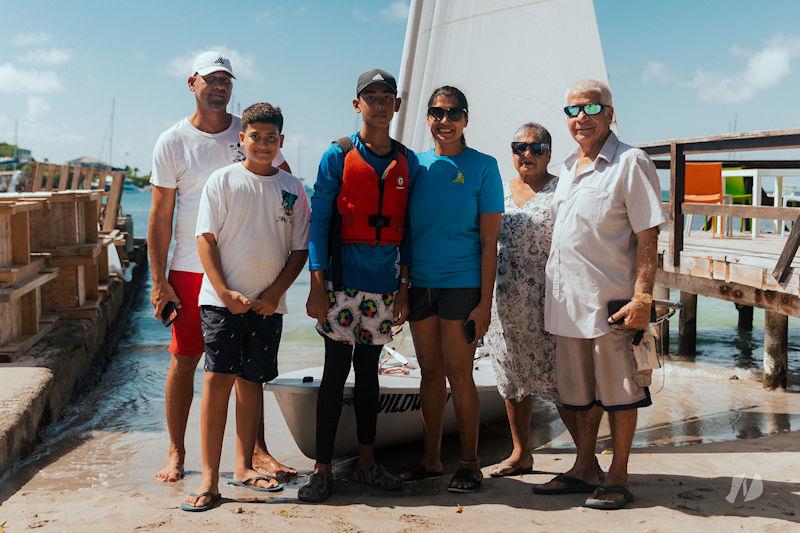 Kai's family seeing him off on his epic journey - photo © Sebastian Cyrus