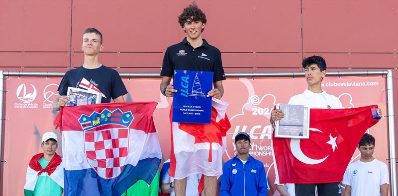 2024 ILCA 4 Youth World Championships podium photo copyright Sail Canada taken at Sail Canada and featuring the ILCA 4 class