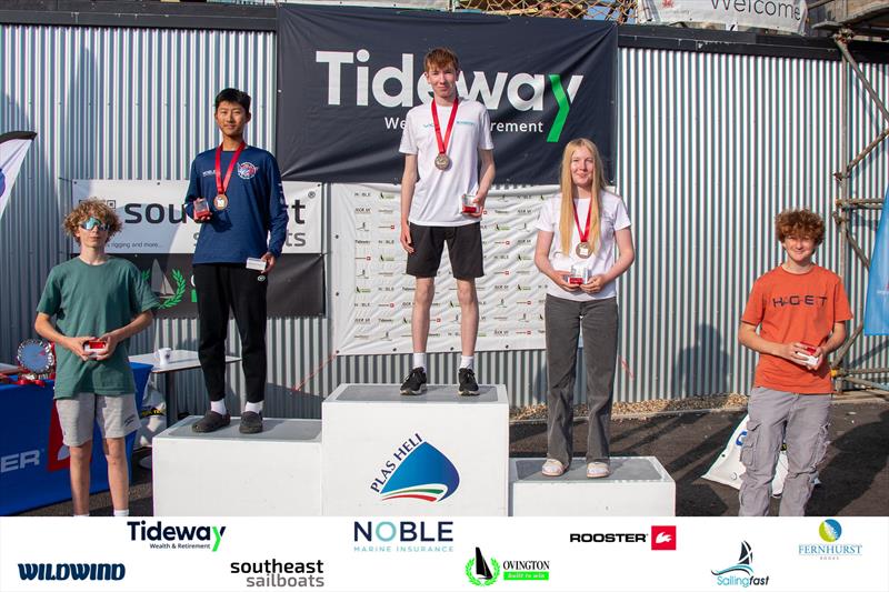 ILCA 4 Open Podium in the ILCA Nationals & Open Championships at Plas Heli photo copyright James Harle taken at Plas Heli Welsh National Sailing Academy and featuring the ILCA 4 class