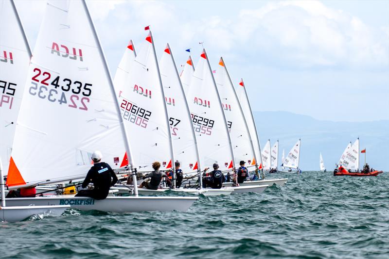 ILCA 4 Nationals Day 1 startline at Plas Heli photo copyright James Harle taken at Plas Heli Welsh National Sailing Academy and featuring the ILCA 4 class