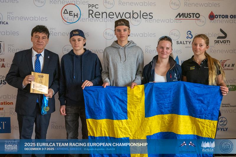 ILCA Team Racing European Championship at Athens Prize Giving photo copyright Agustín Argüelles / AASailing taken at Yacht Club of Greece and featuring the ILCA 4 class