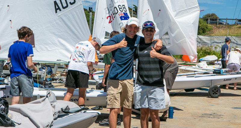 Digby and Will all smiles during 2024 Schnapper Regatta - photo © Al Dillon