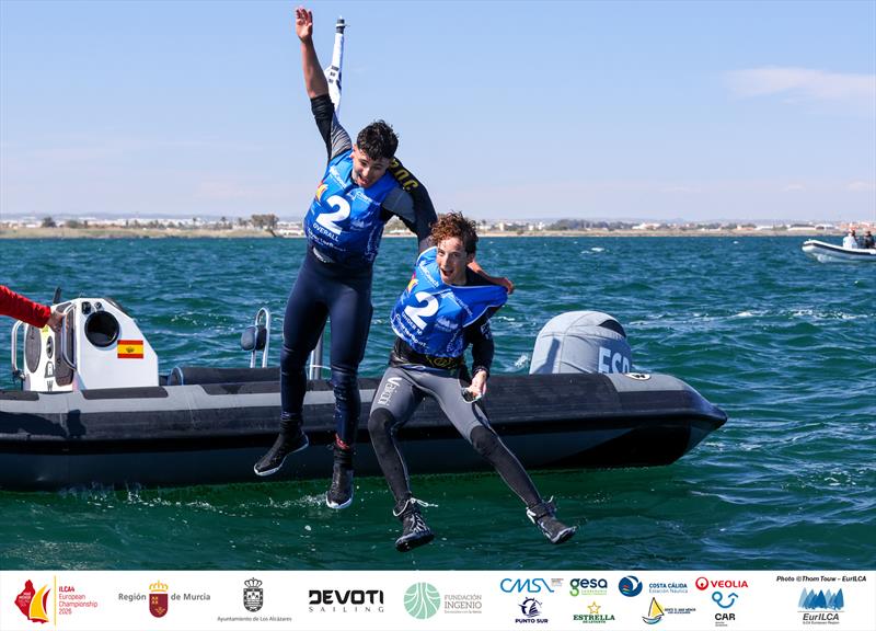 2026 ILCA 4 Youth European Championships & Open European Trophy at Los Alcázares, Spain Celebrations photo copyright Thom Touw / EurILCA taken at  and featuring the ILCA 4 class
