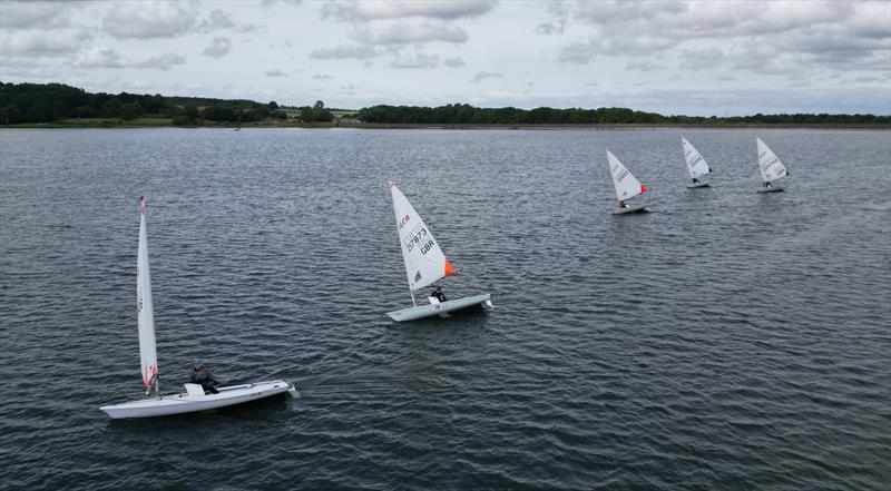 The fleet downwind during the Annual Women's ILCA Regatta at Burton Sailing Club  - photo © David Ellis