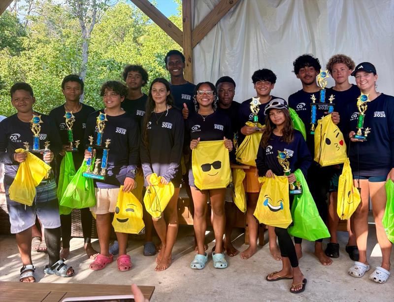 Prize winners at the KGroup National Sailing Championships in Calliaqua Bay - photo © Fedel Mansour
