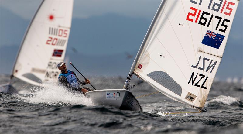Sam Meech (NZL) - Laser - Enoshima , Round 1 of the 2020 World Cup Series - August 30, 2019 photo copyright Jesus Renedo / Sailing Energy taken at  and featuring the Laser EPS class