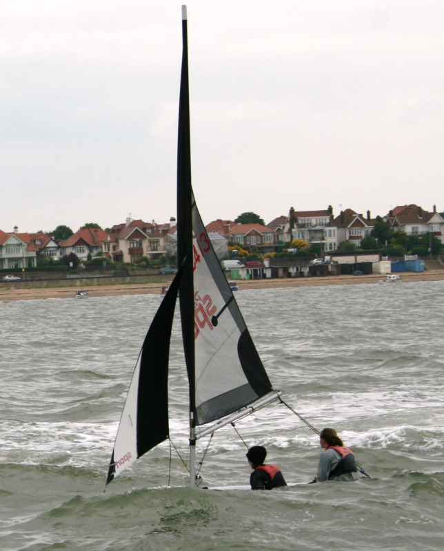 Racing during the Laser Pico nationals at Thorpe Bay photo copyright Linda Snow taken at Thorpe Bay Yacht Club and featuring the Laser Pico class