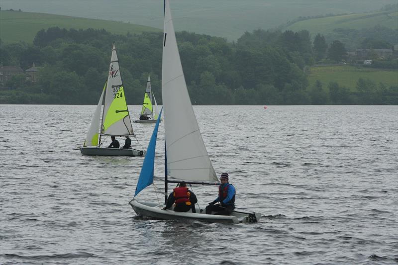 Elton's Got Talent team at the OnBoard 8 Hour Race at Hollingworth Lake photo copyright Rochelle Broxap taken at Hollingworth Lake Sailing Club and featuring the Laser Pico class