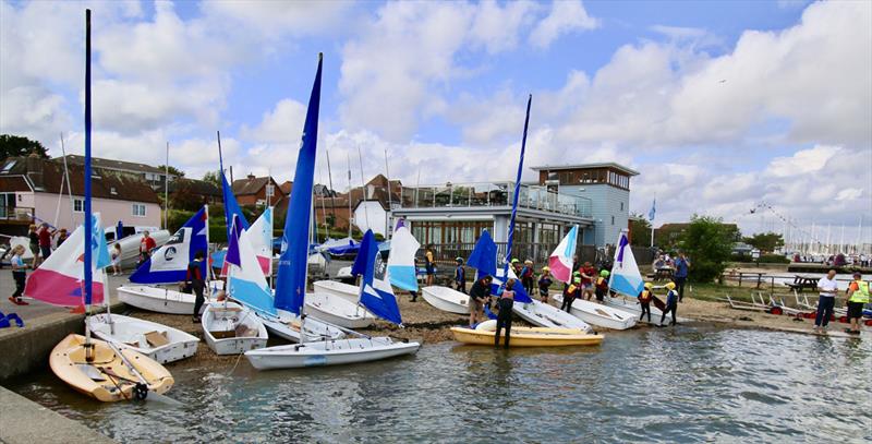 Hamble River Sailing Club Centenary Founders Day Sail Past photo copyright Gill Pearson taken at Hamble River Sailing Club and featuring the Laser Pico class