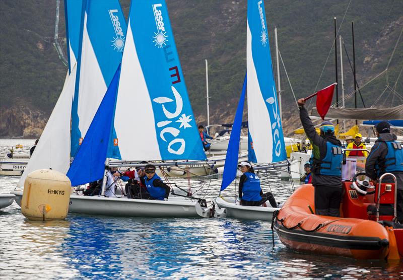 Red flag. Boase Cohen & Collins Interschool Sailing Festival 2019 photo copyright RHKYC / Guy Nowell taken at Royal Hong Kong Yacht Club and featuring the Laser Pico class