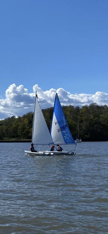 Cadet coaching and racing at Solway photo copyright April Whiteley taken at Solway Yacht Club and featuring the Laser Pico class