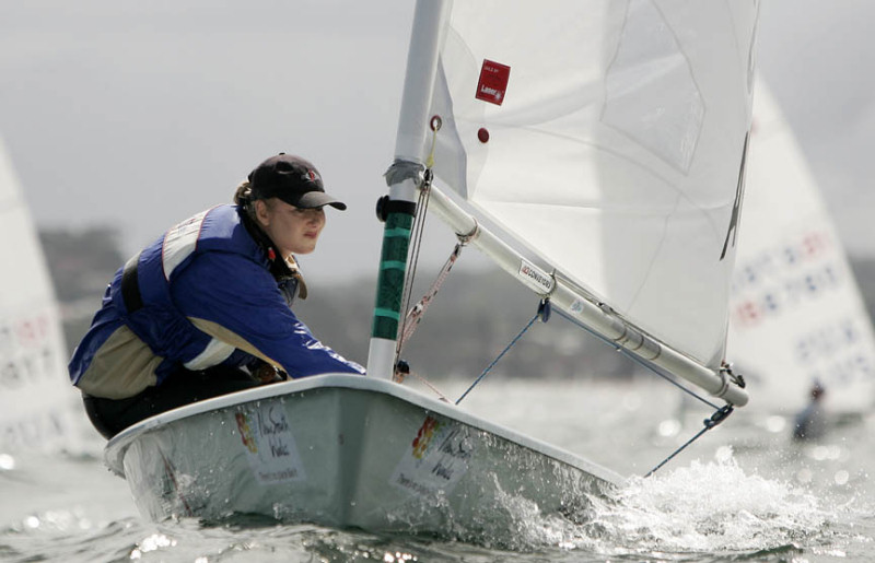 Alison Casey wins the Women's Radial Apprentice fleet at the Laser Masters worlds photo copyright C&C Images taken at Gosford Sailing Club and featuring the ILCA 6 class