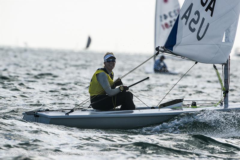 US Sailing Team Sperry Top-Sider at ISAF Sailing World Cup Miami photo copyright US Sailing Team Sperry Top-Sider / Jen Edney taken at Coconut Grove Sailing Club and featuring the ILCA 6 class