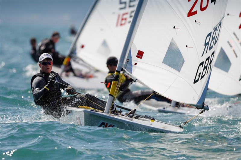 Jamie Calder on day 4 of the RYA Youth National Championships photo copyright Paul Wyeth / RYA taken at Weymouth & Portland Sailing Academy and featuring the ILCA 6 class