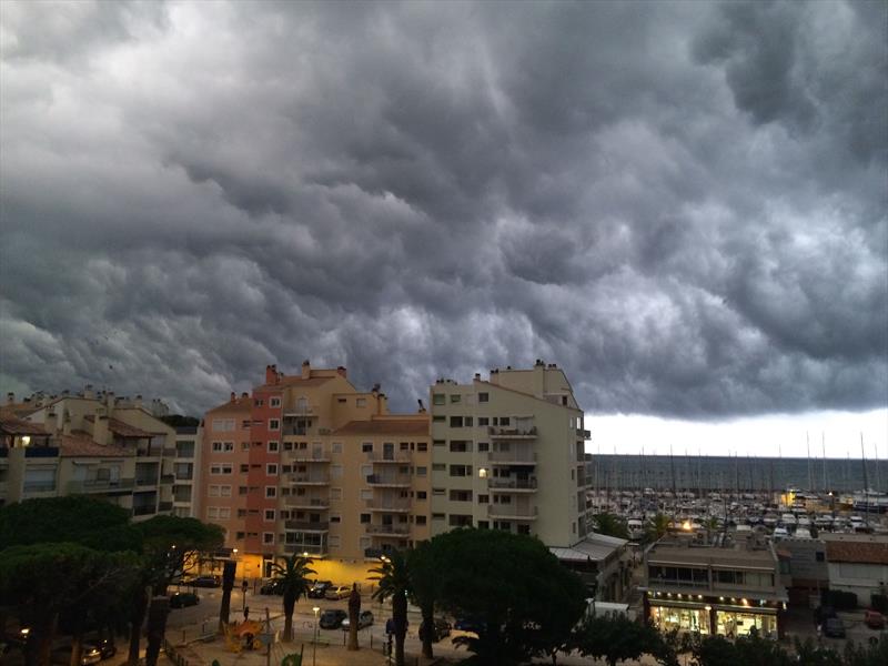 A huge thunderstorm at the 2014 Laser Masters Worlds - photo © Steve Cockerill