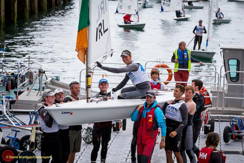 KBC Laser Radial Worlds at Dun Laoghaire photo copyright David Branigan / Oceansport taken at Royal St George Yacht Club and featuring the ILCA 6 class