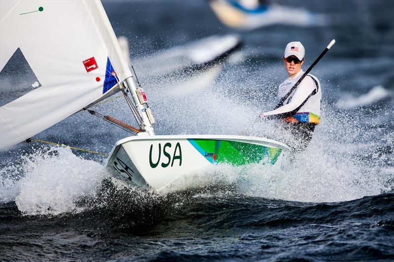 From zero to 30  knots - the Laser Radial Medal Race is postponed to Tuesday at the Rio 2016 Olympic Sailing Competition photo copyright Sailing Energy / World Sailing taken at  and featuring the ILCA 6 class