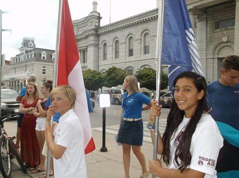 Blanca Velasquez is chosen as standard bearer at the 2016 Sail Canada International Youth Championship  photo copyright Forrest Jones taken at CORK and featuring the ILCA 6 class