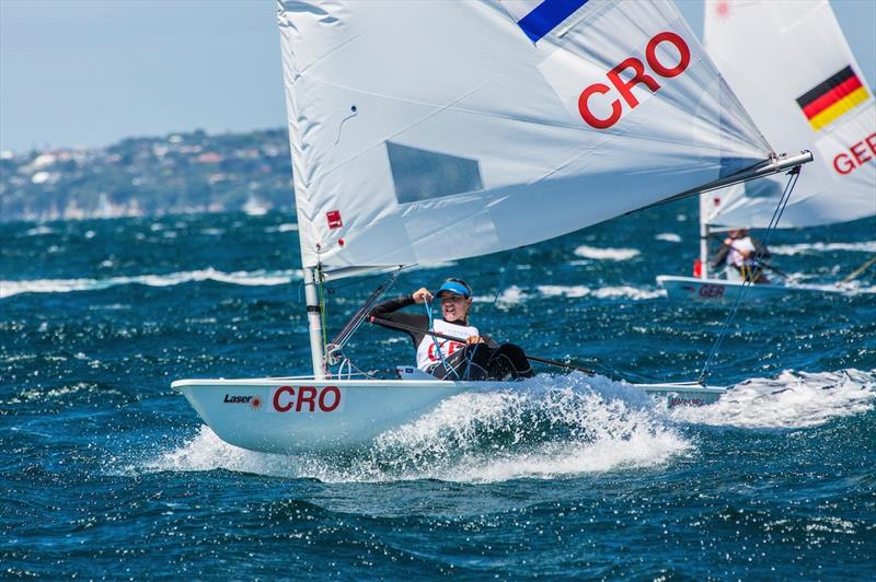 Sandra Luli (CRO) on day 2 of the Aon Youth Worlds in Auckland photo copyright Georgia Schofield / Sailing Energy / World Sailing taken at Torbay Sailing Club and featuring the ILCA 6 class