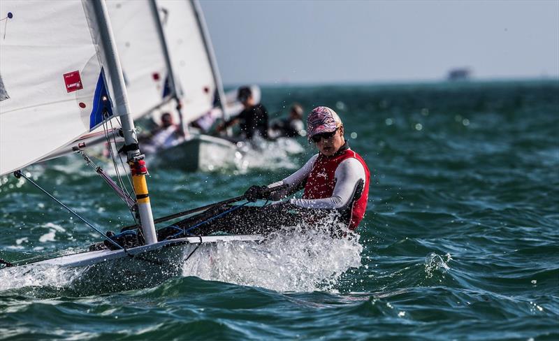 Mathilde de Karangat (FRA) on day 4 of World Cup Series Miami photo copyright Pedro Martinez / Sailing Energy / World Sailing taken at Coconut Grove Sailing Club and featuring the ILCA 6 class