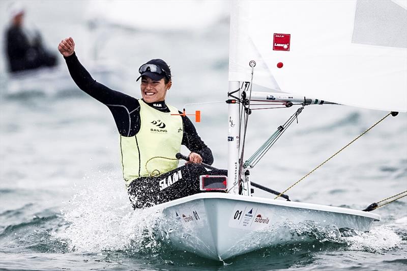 Vasileia Karachaliou (GRE) wins the Laser Radial class at World Cup Series Miami photo copyright Pedro Martinez / Sailing Energy / World Sailing taken at Coconut Grove Sailing Club and featuring the ILCA 6 class