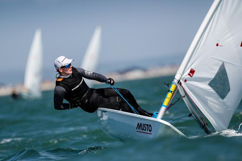 Ben Whaley on day 4 of the RYA Youth Nationals photo copyright Paul Wyeth / RYA taken at Hayling Island Sailing Club and featuring the ILCA 6 class