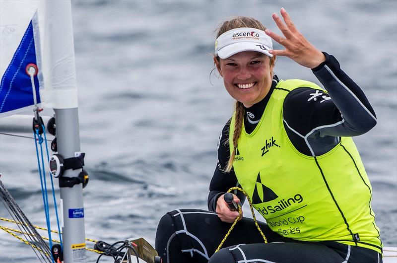 Laser Radial gold for van Acker at World Cup Hyères photo copyright Jesus Renedo / Sailing Energy / World Sailing taken at COYCH Hyeres and featuring the ILCA 6 class